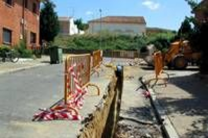 Aspecto que ofrecen las obras de la canalización estos días