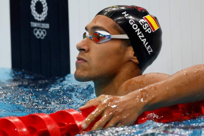 El nadador español Hugo González compite en 200 estilos durante los Juegos Olímpicos y concibe esperanzas tras meterse en semifinales. FERNANDO BIZERRA