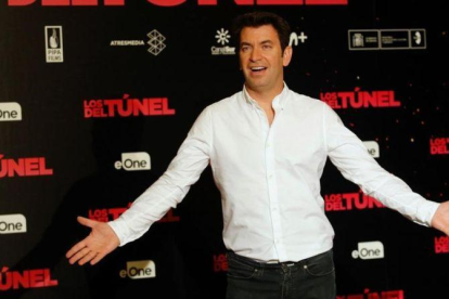 El actor y presentador Arturo Valls, en el cine Palafox de Madrid, donde presentó su primera película como productor, 'Los del túnel, estrenada el viernes.