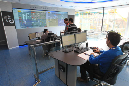 Instalaciones de la zona de control de la Ciuden en la localidad de Cubillos del Sil.