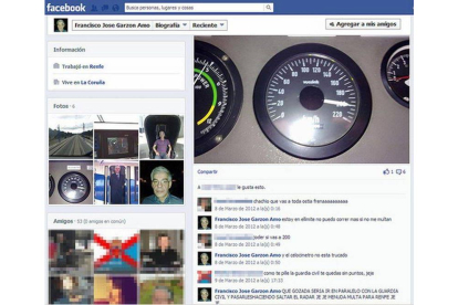 Captura del perfil de Facebook de Francisco José Garzón Amo, maquinista del tren accidentado en Santiago.