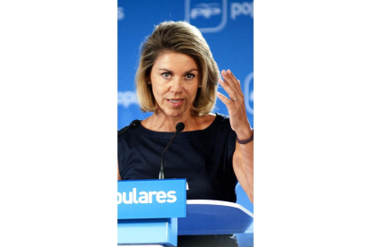 Cospedal, tras la reunión del comité de dirección del PP.