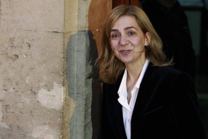 La infanta a su salida del tribunal de Palma en febrero.