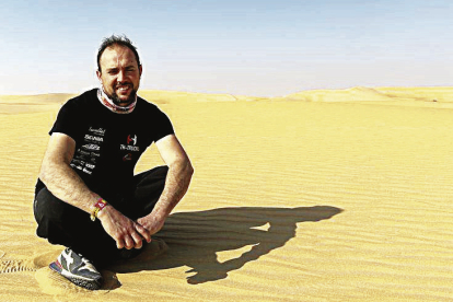 Arteaga en el desierto en el Dakar 2023. DL