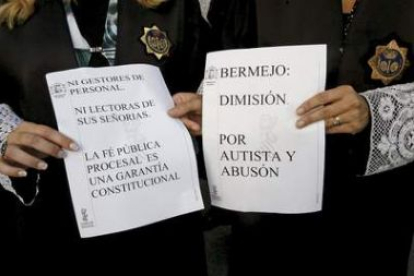 Imagen de las medidas de protesta realizadas por los jueces y secretarios judiciales