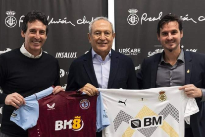 El Real Unión y el Aston Villa anuncian así su acuerdo de colaboración. TWITTER REAL UNIÓN