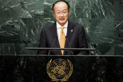 El presidente del Banco Mundial, Jim Yong Kim, durante una intervención en la ONU.