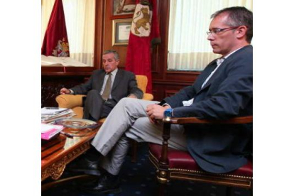 Gutiérrez y López Benito, en un acto en el Ayuntamiento.
