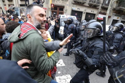 Instantes de la manifestación de esta tarde