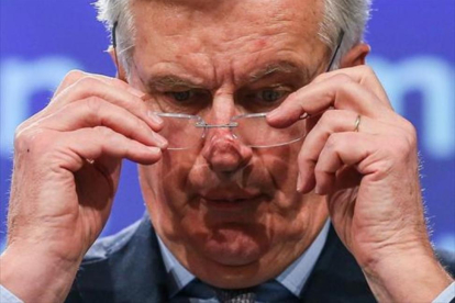 Michel Barnier, negociador jefe de la UE para el brexit, ayer en Bruselas.
