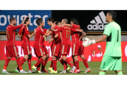 La selección española jugó en el Reino de León el 11 de junio de 2015 ante Costa Rica. BRUNO MORENO