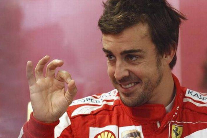 Fernando Alonso, tras un gran premio.
