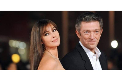 Monica Belluci y Vincent Cassel en el Festival de cine de Roma en el 2008.