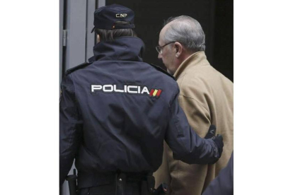 Rato, a su llegada a la Audiencia Nacional.