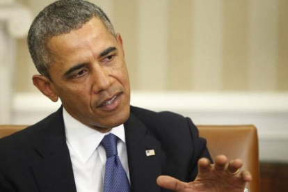 Obama, durante su reunión con el primer ministro israelí, este lunes en la Casa Blanca.