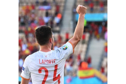 Laporte se ha consolidado en el centro de la defensa de España con tres partidos disputados. DAVID RAMOS