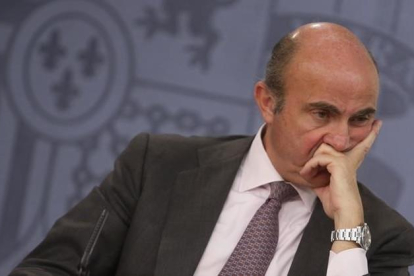 Guindos tras el consejo de ministros del pasado 27 de diciembre.