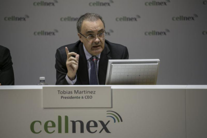 El presidente de Cellnex, Tobías Martínez, en una foto de archivo.