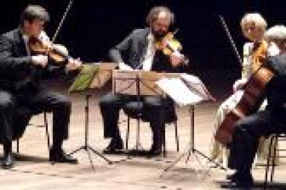 Un momento de la brillante actuación del Cuarteto Hagen de Salzburgo, ayer en el Auditorio