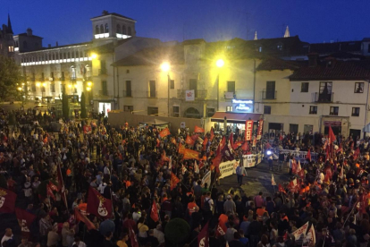 Imagen del final de la manifestación en San Marcelo