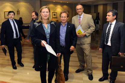 Pilar del Olmo, ayer, en la jornada sobre la reforma fiscal, en Valladolid.