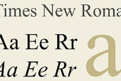 La Times New Roman, una fuente clásica.