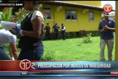 Imagen captada de la televisión panameña el día del crimen.