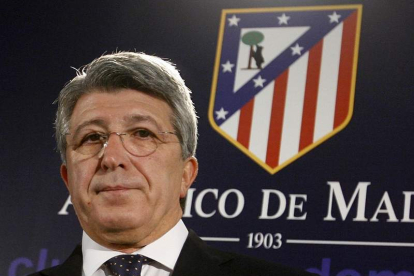 Enrique Cerezo, presidente del Atlético de Madrid. J. C. HIDALGO
