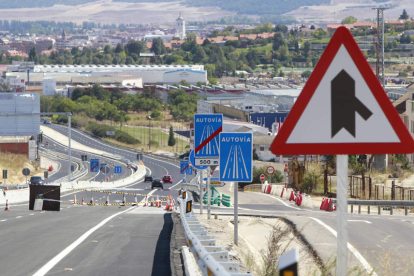 Estado actual de la autovía entre Valladolid y Villanubla con las obras finalizadas.