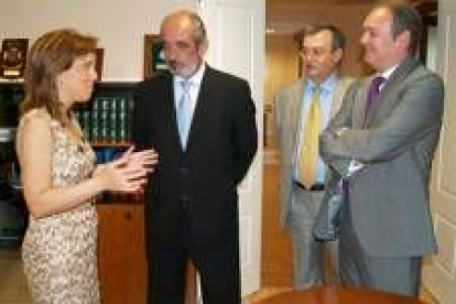 María Jesús Salgueiro, Santos Llamas y Lagartos, ayer en Zamora