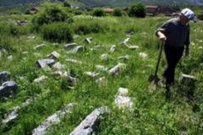 Los restos del palacio de los Allende, en Burón