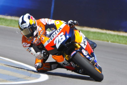 Dani Pedrosa, durante los entrenamientos libres.