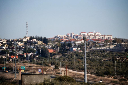 Colonías israelís cerca de la ciudad de Nablús, en Cisjordania.