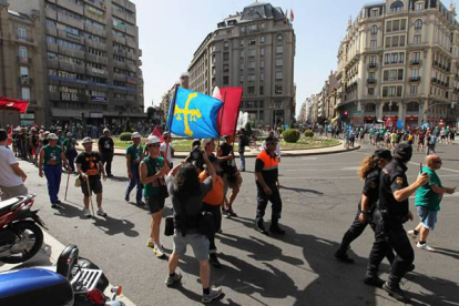 La marcha, en la Plaza de Santo Domingo. Foto: Norberto.