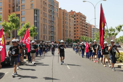 Recién llegada a León, la marcha recorre Eras de Renueva. Norberto.