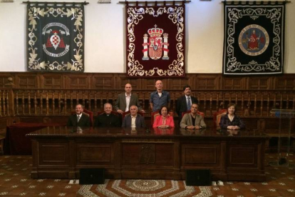 Isabel Cantón con ilustres colegas en la Universidad de Alcalá