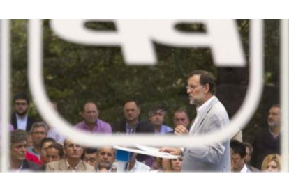 Rajoy, esta mañana en Pontevedra, en la apertura del curso político del PP.