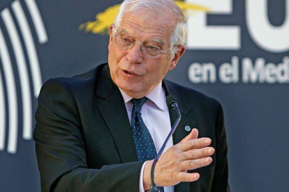 El ministro de Exteriores en funciones, Josep Borrell, en un acto en Alicante.