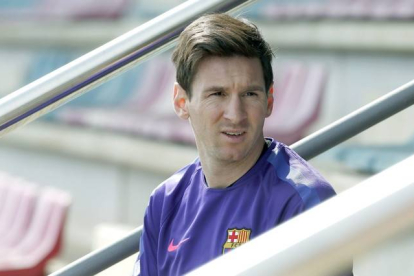Leo Messi, en la Ciudad Deportiva, en una imagen de archivo.