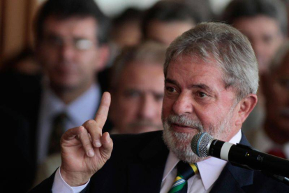 El expresidente brasileño Luiz Inácio 'Lula' da Silva, durante un acto en Brasilia.