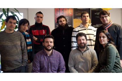 Representantes de las nueve productoras que han formado la plataforma Audiovisual Bierzo.