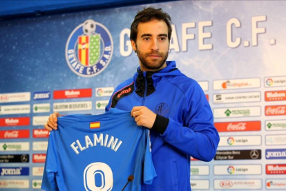 Flamini, durante su presentación como nuevo jugador del Getafe.