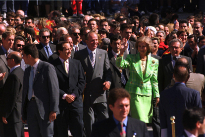 Don Juan Carlos y Doña Sofía, en el año 1999 en Bembibre, durante su visita, la más larga que hicieron a la comarca. NORBERTO