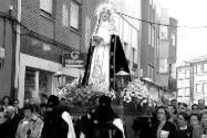 La Virgen de La Soledad durante una de las procesiones del año pasado