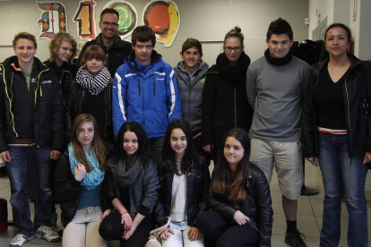 Los alumnos alemanes visitaron la redacción acompañados por sus monitores.