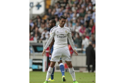 Ronaldo celebra el primer gol ante el Deportivo.