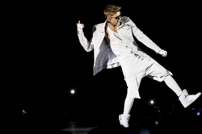 Justin Bieber, durante un concierto en el Allphones Arena de Sidney, en noviembre pasado.