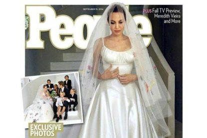 La revista 'People' recoge las imágenes de la pareja y sus seis hijos muy felices tras el enlace