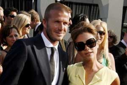 David Beckham y su esposa, Victoria.