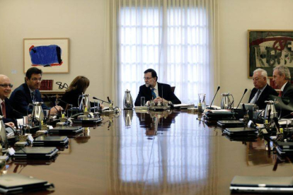 Mariano Rajoy, durante la reunión del Consejo de Ministros.